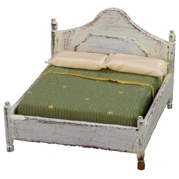 Double bed in white wood cm 10x11x8 h