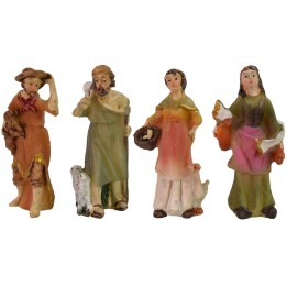 Set of 4 characters 5 cm in resin
