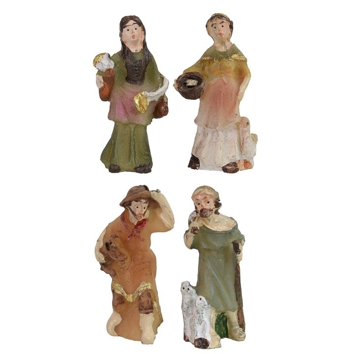 Set of 4 characters 3.5 cm in resin