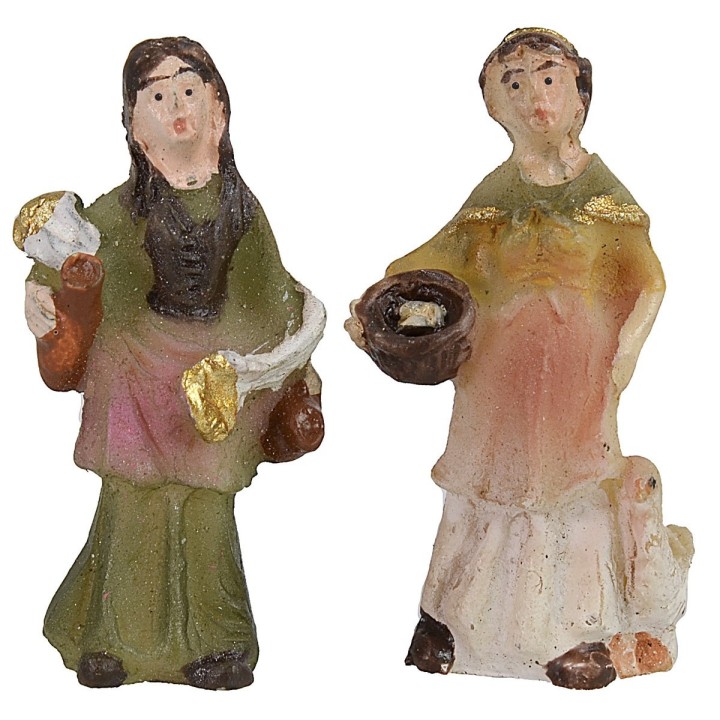 Juego de 4 personajes de resina de 3,5 cm