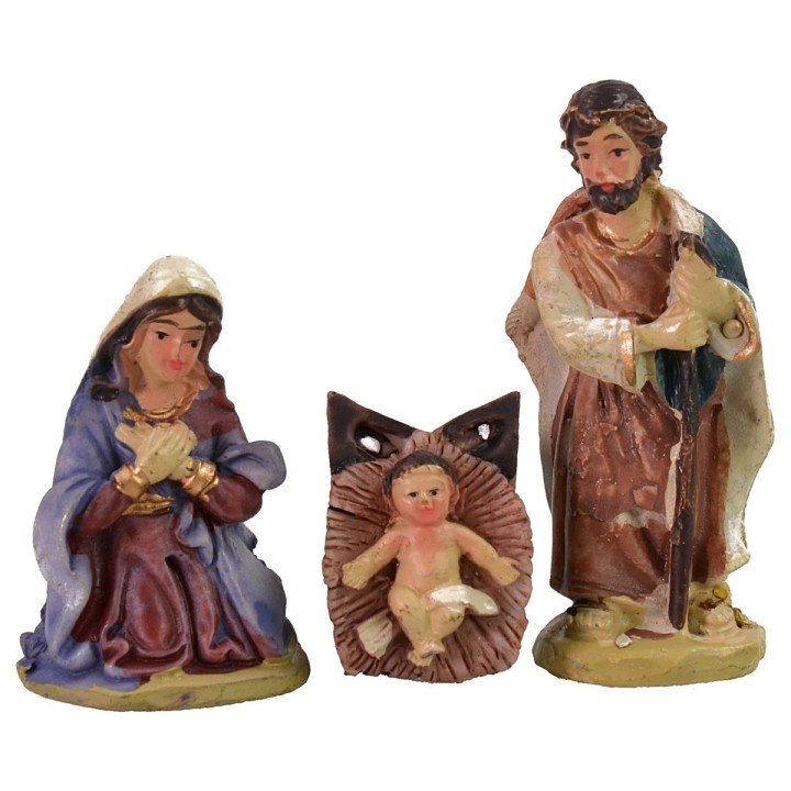 Natividad 5 figuras en resina serie 7 cm