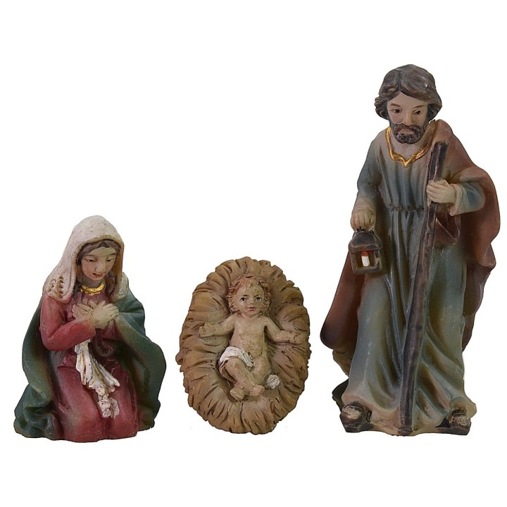 Natividad de 5 cm en resina con 11 figuras.