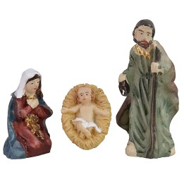 Natividad 3 sujetos 3,5 cm en resina