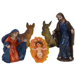 Natividad 5 figuras serie 8 cm en resina
