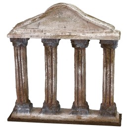 Colonnade with rounded triangular pediment 21x5x22 cm h