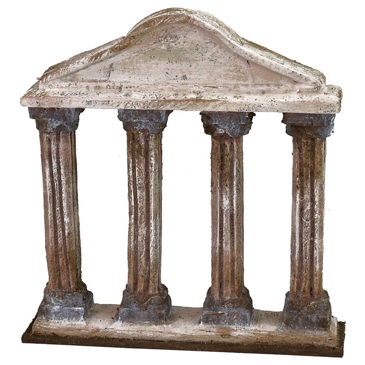 Colonnade with rounded triangular pediment 21x5x22 cm h