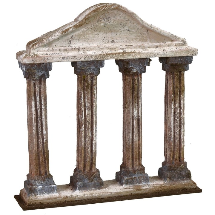 Colonnade with rounded triangular pediment 21x5x22 cm h