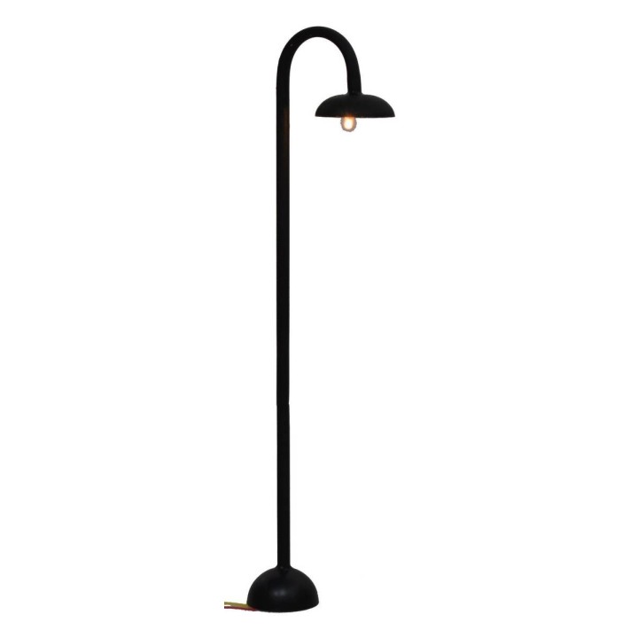 Lampione a terra curvo 23 cm con luce 12 Volt