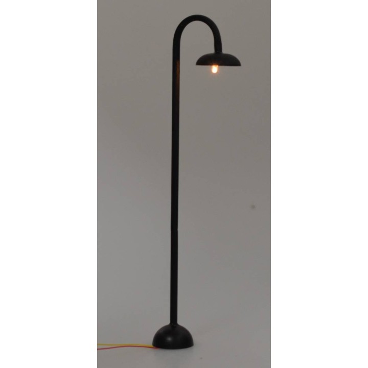 Farola de suelo curva de 23 cm con luz de 12 voltios