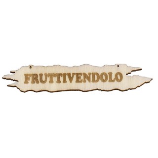 Letrero de madera del frutero cm 10x1,8
