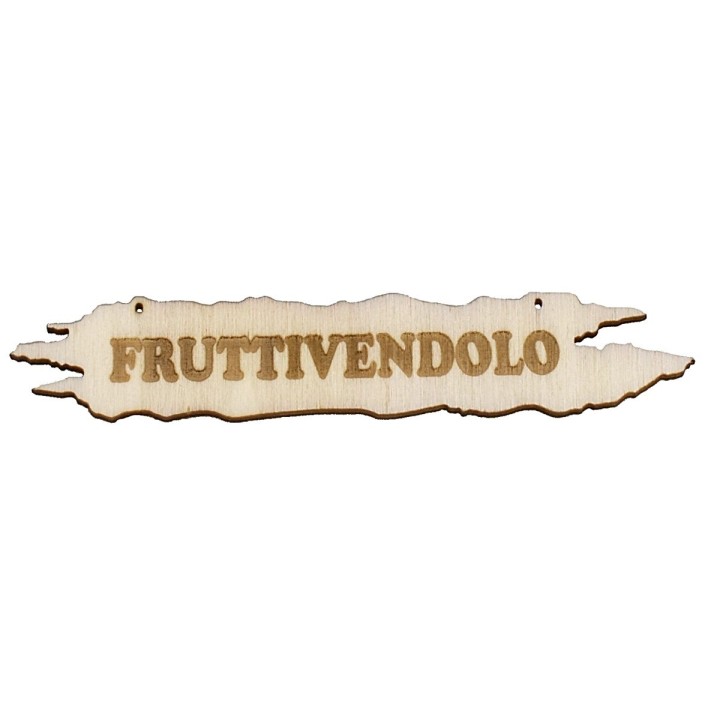 Greengrocer's wooden sign 10x1.8 cm