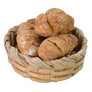 Cesto in vimini con pane ø 3 cm - P30