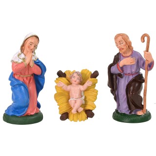 Nativity set 3 pcs color series 12 cm in pvc