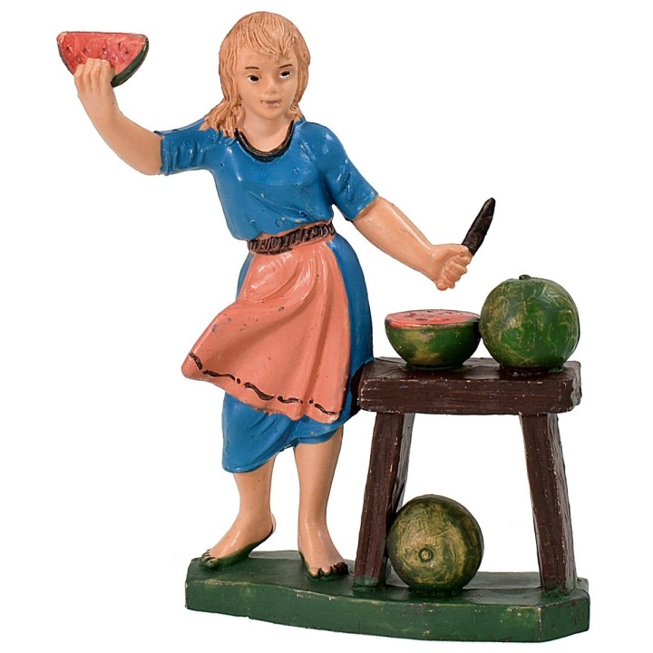 Colored greengrocer 12 cm in pvc