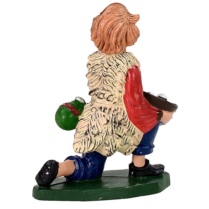 Pastor con regalos serie color 12 cm en pvc