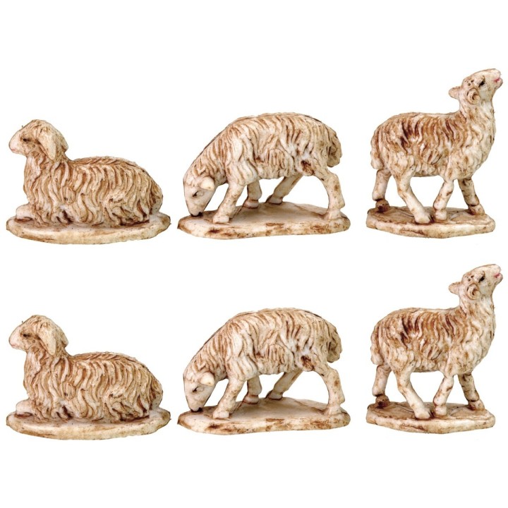Conjunto de 6 ovejas para estatuas de 7 cm - Cód. 
