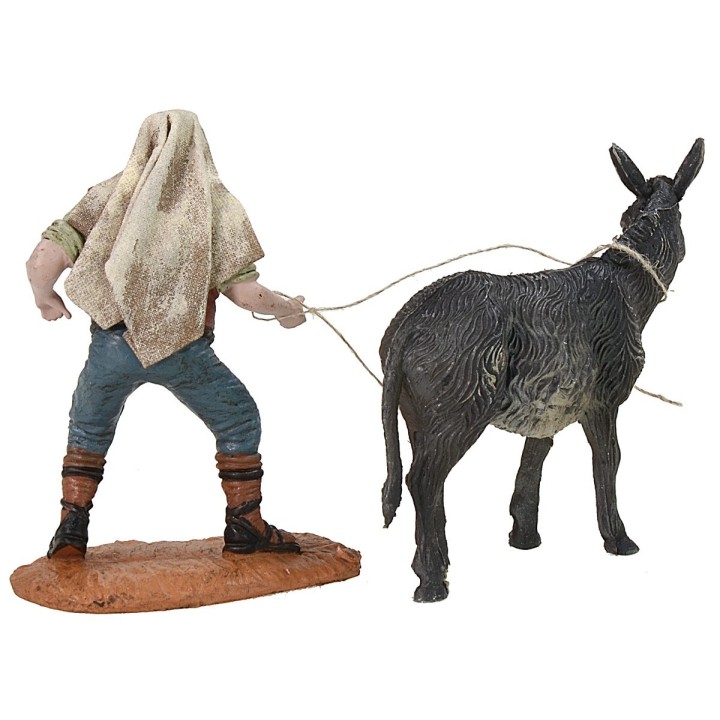 Muleteer with donkey series 10 cm Oliver