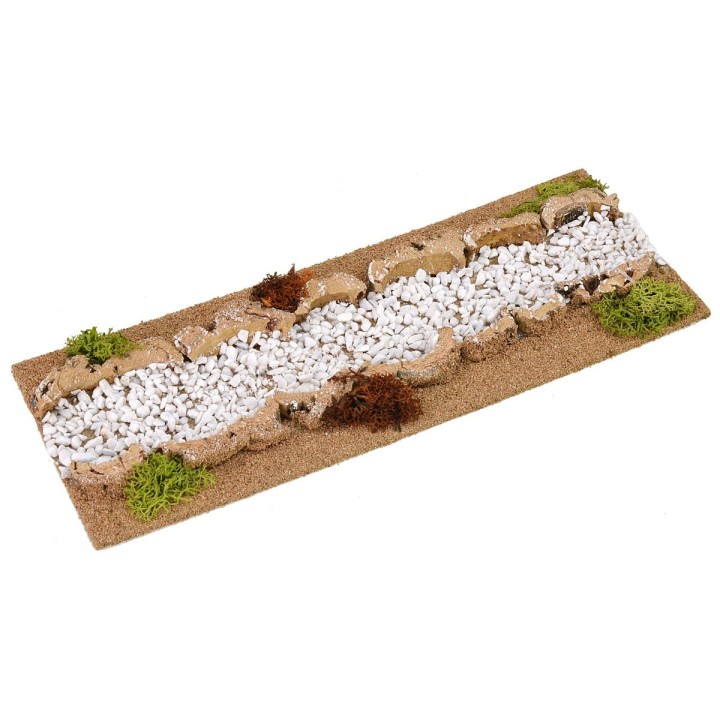 Modular white road for nativity scene cm 12x32x2 h