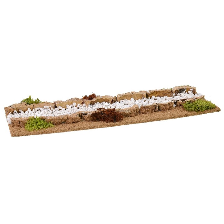 Strada bianca componibile per presepe cm 12x32x2 h