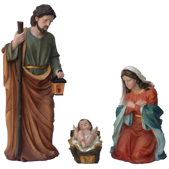 Nativity 3 subjects in resin h 80 cm