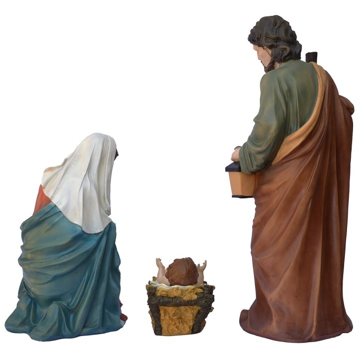 Natividad 3 figuras en resina h 80 cm