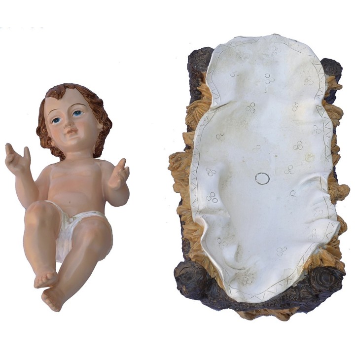 Natividad 3 figuras en resina h 80 cm