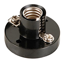 Portalampade E10 con base nera in pvc