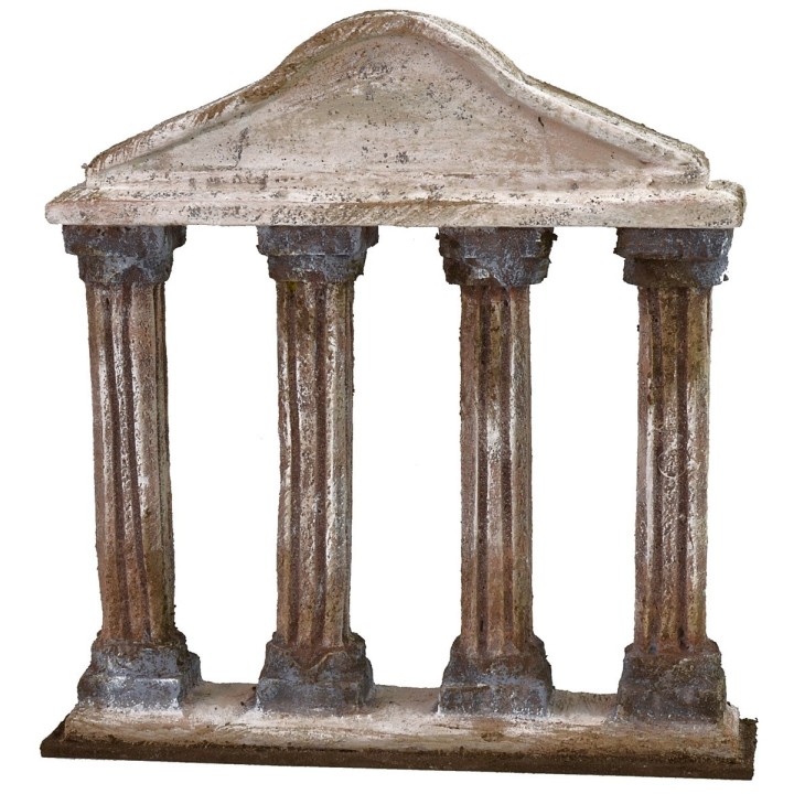 Colonnade with rounded triangular pediment 13X4x13.5 cm h