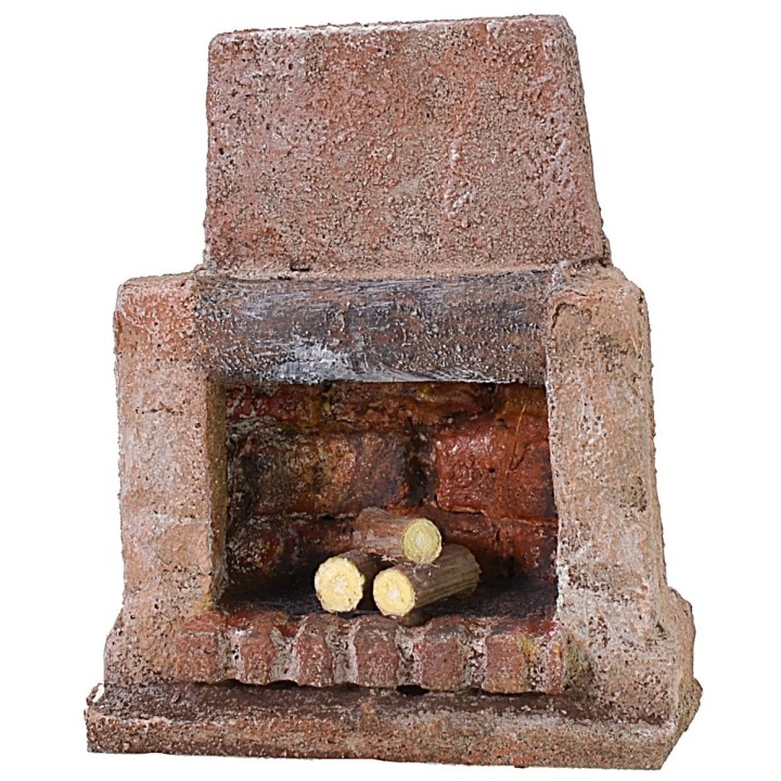 Chimenea con leña para quemar de 6X3,5X7,5 cm h
