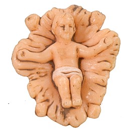 Gesù Bambino nella culla cm 2x2,5x1 h in pvc