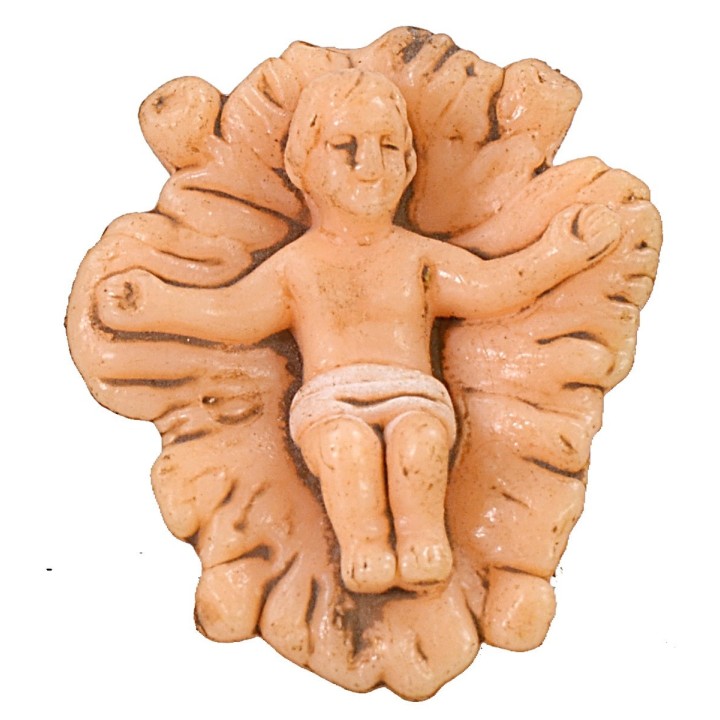 Niño Jesús en la cuna cm 2x2,5x1 h en pvc