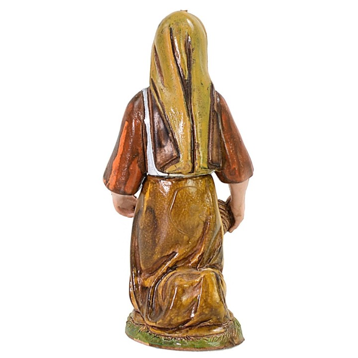 Seated washerwoman 12 cm series Landi Moranduzzo