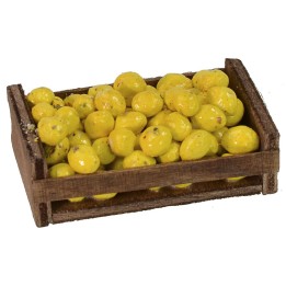 Wooden box with lemons cm 6,3x3,7x2,5 h