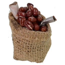 Jute bag with beans ø cm 4x6 h