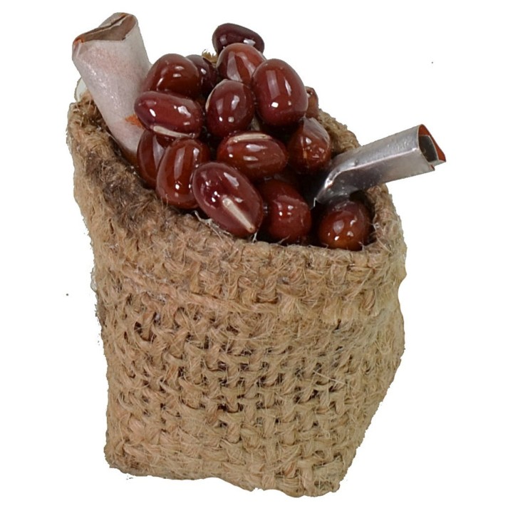 Jute bag with beans ø cm 4x6 h