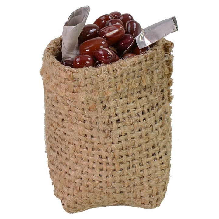 Jute bag with beans ø cm 4x6 h