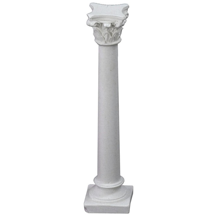 Columna lisa con capitel corintio cm 10 h