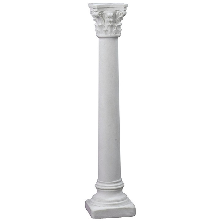 Columna lisa con capitel corintio cm 15 h