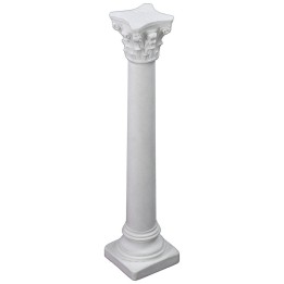 Columna lisa con capitel corintio cm 15 h