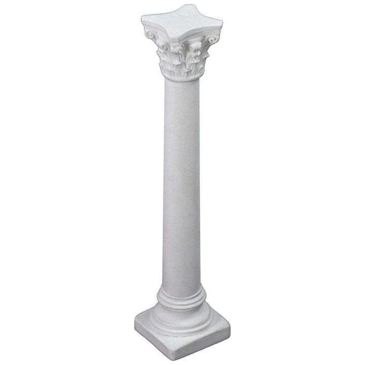 Colonna liscia con capitello corinzio cm 15 h