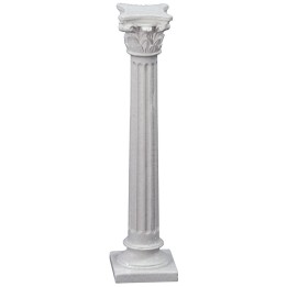 Columna acanalada con capitel corintio cm 10 h
