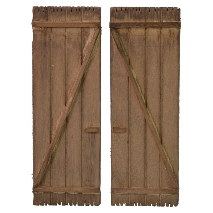 Puerta de doble hoja de madera cm 7,6x11,3 h