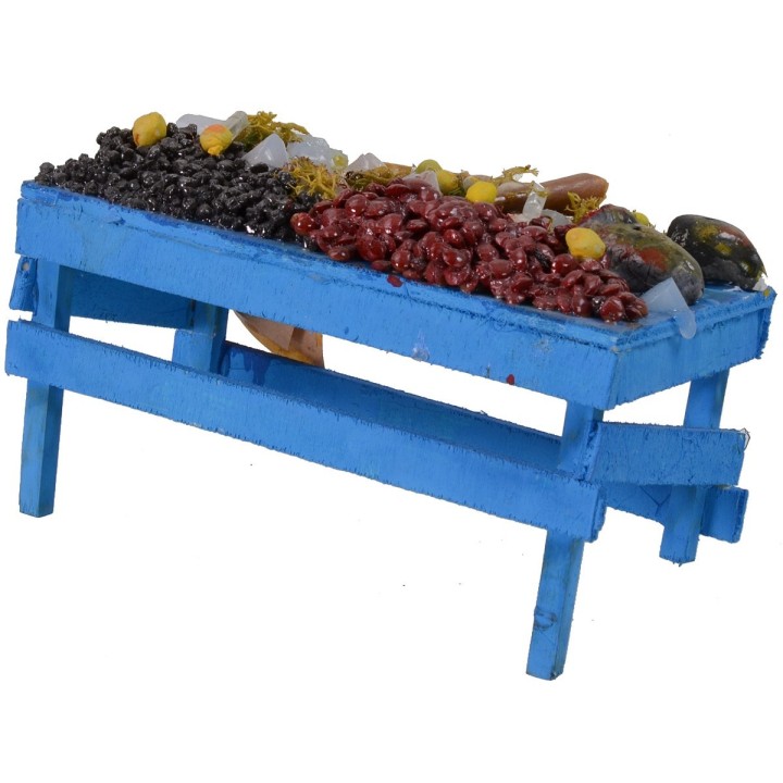 Blue counter with fish cm 15x8x8 h