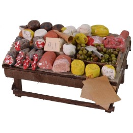 Banco con formaggi e salumi cm 12x7x6 h