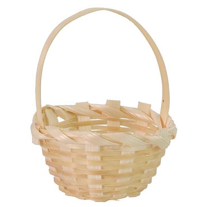 Basket with wicker handle ø 4 cm