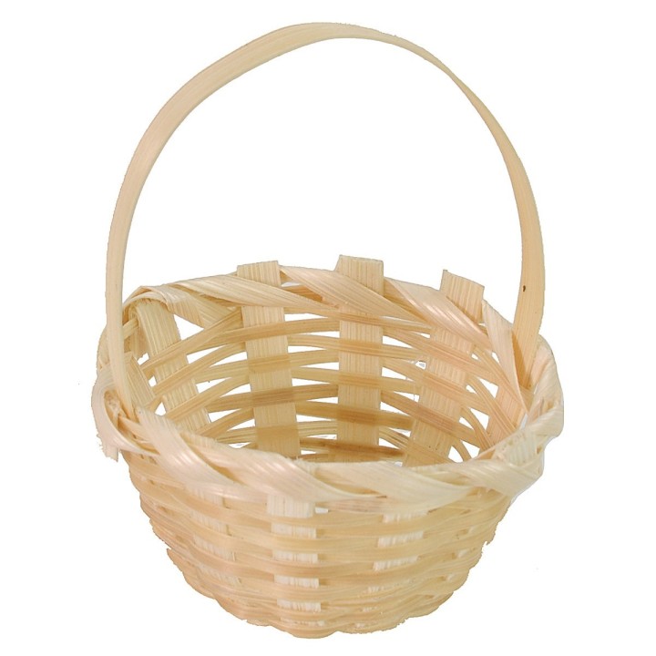 Basket with wicker handle ø 4 cm