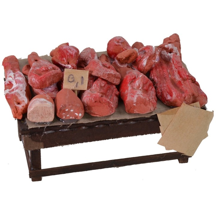 Banco con carne e salumi cm 12x7x6 h