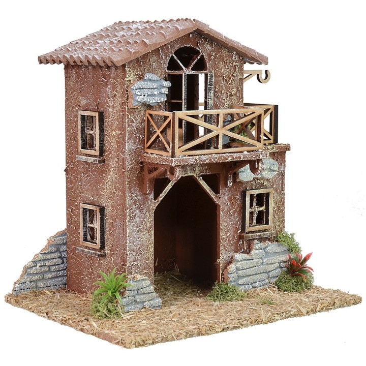 Casa de campo con terrazas cm 20x16x21 h