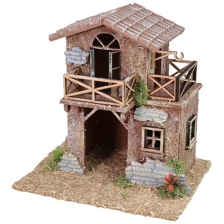 Casa de campo con terrazas cm 20x16x21 h