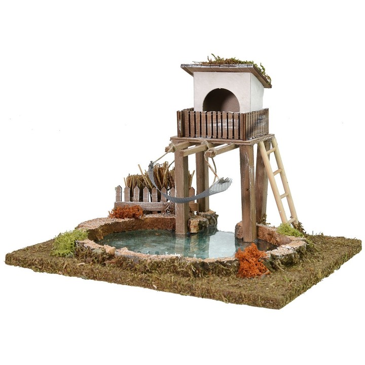 Trabucco sul lago effetto profondità cm 25x20x18 h